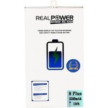 Real Power Realpower Apple iPhone 8 Plus  Uyumlu Yüksek Kapasiteli Batarya Pil