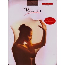 Penti Fit 15 Bayan Parlak Külotlu Çorap Vizon