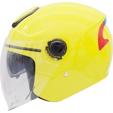 Rsv 618 Güneş Vizörlü Açık Kask (Sarı)