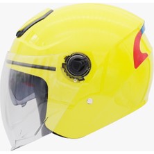 Rsv 618 Güneş Vizörlü Açık Kask (Sarı)