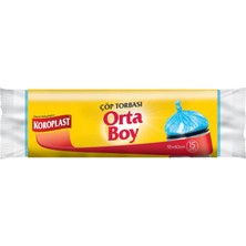 Koroplast Güçlü Çöp Torbası Orta Boy 15 Adet 4 Paket