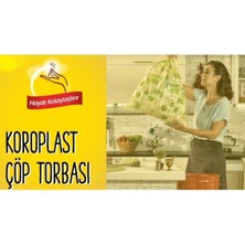 Koroplast Güçlü Çöp Torbası Orta Boy 15 Adet 4 Paket