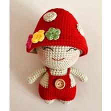 Oyuncak Park Mantar Çocuk Uyku Arkadaşı Amigurumi Organik Oyuncak