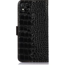 Zunhai Xiaomi Redmi 10A / 9c Siyah Için Cowhide Deri Kılıf (Yurt Dışından)