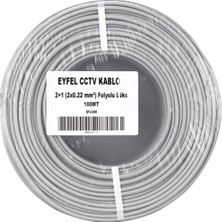 Eyfel EF-C200 2+1 2x0.22 Folyolu Lüks Cctv Kablo - 100M