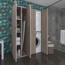 Kenzlife çamaşır-kurutma makinesi dolabı kapaklı yaromira crd 180*120*60 banyo arkalıksız