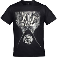 Orijin Tekstil Gojira - Magma Unisex Baskılı Siyah Tshirt