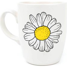 Beyaz Papatya Tasarım Kupa