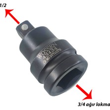 Wossen Dönüştürücü Adaptör 3/4'ten 1/2'ye Değişken Uçlu Profesyonel 3/4''f×12''m 3 Yedekli