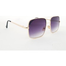 Esrada Unisex  Gold Kare Güneş  Gözlüğü 1-49  54-18-140