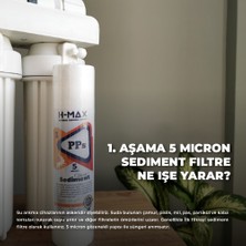 H-Max Reverse Osmosis System Açık Kasa Su Arıtma 3lü Filtre Seti