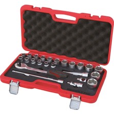 Izeltaş 1113 00 2024 1/2" Altı Köşe Lokma Anahtar Takımı 24 Parça
