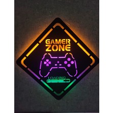 Gamer Zone LED Işıklı Ahşap Tablo 2 Metre  KABLOLU(70X70CM)