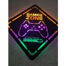 Gamer Zone LED Işıklı Ahşap Tablo 2 Metre  KABLOLU(70X70CM)