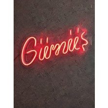 Gümüş Neon LED Duvar Dekoru