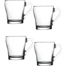 Paşabahçe Aria Kulplu Çay Kahve Fincanı - 4 Lü Kulplu Bardak