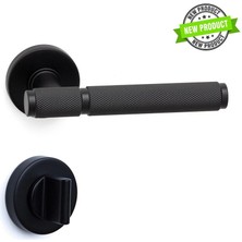 System Pıxar-T Wc Rozetli Siyah Renk Wc Banyo Kapı Kolu HA214TRO12WAL6