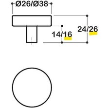 System 38MM Krom Düğme Kulp SY1910 0038 Cr