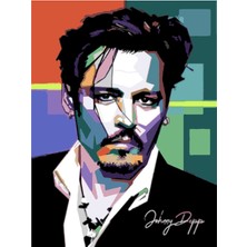 Womb Hobby Johny Depp Sayılarla Boyama Seti 50X65 cm Tuvale Gerili