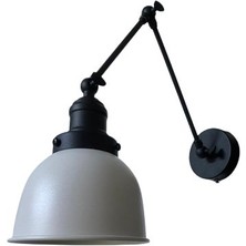  Rsylight Retro Metal Dekoratif Akrobatik Rustik Beyaz Mafsallı Duvar Aplik