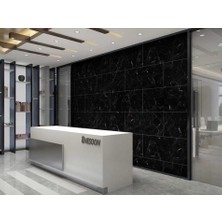 Renkli Duvarlar Yapışkanlı Siyah Esnek Pvc Mermer Döşeme Paneli 1,08 M2 NWYP11