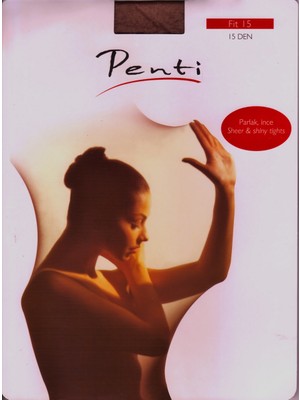 Penti Fit 15 Bayan Parlak Külotlu Çorap Vizon