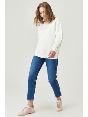 Wrangler Mom Fit Yüksek Bel Dar Paça Siyah Jean Kot Pantolon