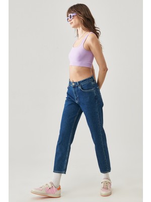 Lee Kadın Carol Regular Straight Fit Yüksek Bel Esnek Jean Kot Pantolon