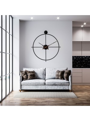 Modern Dekoratif Ispanyol Tarzı Fa-Fe Madrid Duvar Saati Siyah 60 cm