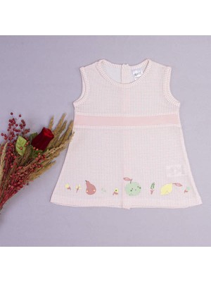 Kidaxi Kız Bebek Summer Picnic Elbise 3-12 Ay Somon