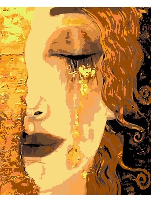 Womb Hobby Gustav Klimt Ağlayan Kadın Sayılarla Boyama Seti 50X65 cm Tuvale Gerili