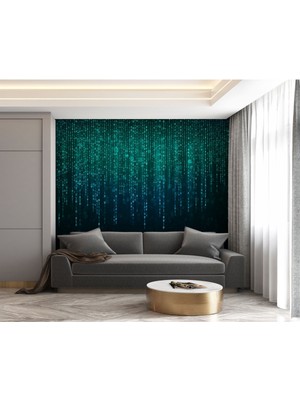 Orhun Store Matrix Yazılım 3D Poster - 3 Boyutlu Tek Parça Duvar Kağıdı