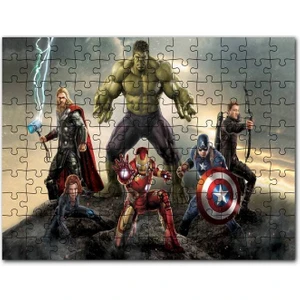 Marvel Avengers Görseli 1000 Parça Puzzle Yapboz Mdf (Ahşap)