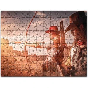 Red Dead Redemption Oyun Posteri 255 Parça Puzzle Yapboz Mdf (Ahşap)