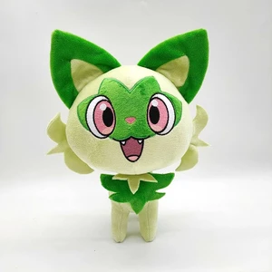 Takara Tomy Pokemon Yeni Sprigatito Peluş Yeşil Yeni Yaprak Kedi Peluş Oyuncak Oyunu Pokemon Periferik Bebek (Yurt Dışından)
