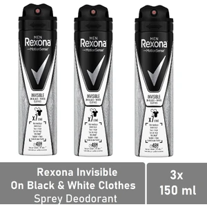 Men Deodorant Invisible On Black & White Clothes 150 ml x 3 Adet