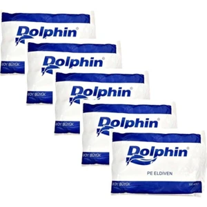 Pe Iş Temizlik Tek Kullanımlık Şeffaf Poşet Market Eldiven / Büyük Boy / 100 Adetlik 5 Paket