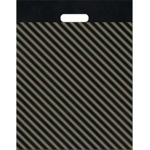 Yorulmaz Ambalaj YorulmazAmbalaj Naksan Takviyeli Siyah Çizgili Poşet 33X45 cm No:3 50 Adet