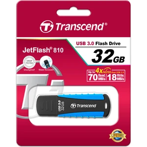 TS32GJF810 32 GB Jetflash 810 USB 3.0 Mavi Siyah USB Flash Belek