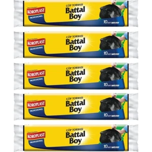 Profesyonel 10LU Battal Boy Çöp Torbası x 5 Paket