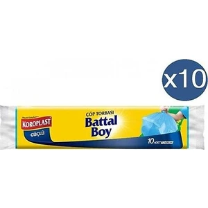 Güçlü Battal Çöp Torbası 10 Adet x 10 Paket