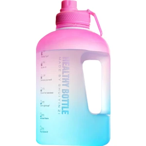 2200ML Mühürlü Su Şişesi Pürüzsüz Yüzey Plastik Büyük Kapasiteli Suluk Matara (Yurt Dışından)