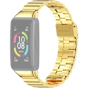 Band 6 Için Paslanmaz Ste Watchband 6 / Honor Band 6 Gold (Yurt Dışından)