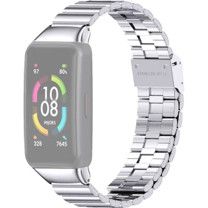 Band 6 Için Paslanmaz Ste Watchband 6 / Honor Band 6 Silver (Yurt Dışından)