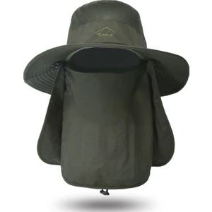 Çok Fonksiyonlu Balıkçı Şapkaı Açık Hız Kurutma Balıkçılık Nefes Alabaş Güneş Şapkaı Ordu Yeşil (Yurt Dışından)
