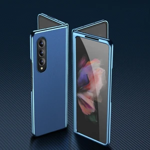 Samsung Galaxy Z Fold3 5g Mavi Için Deri Telefon Kasası (Yurt Dışından)