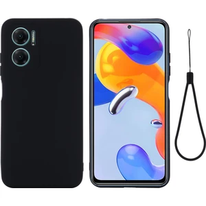 Xiaomi Redmi Için Sıvı Silikon Kılıf Not 11E Çin Siyah (Yurt Dışından)