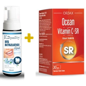 E2'Quality Diş Beyazlatıcı Köpük + Orzax Ocean Vitamin C-Sr 30 Tablet
