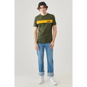 Regular Fit Normal Kesim %100 Pamuk Bisiklet Yaka Haki Tişört