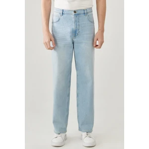 Loose Straight Fit Denim Jean Kot Pantolon